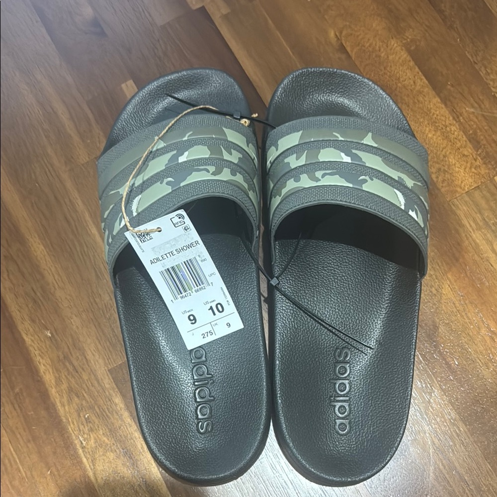 NWT Adidas Adilette Shower Camo Slide Sandals